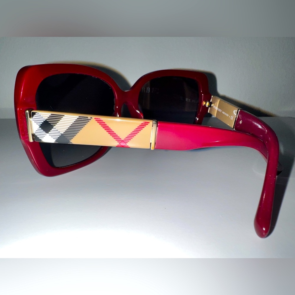 Burberry Oversized Burgundy and black Sunglasses- Authentic